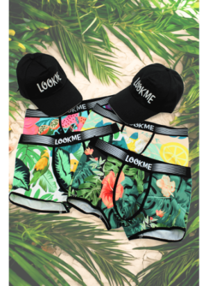 Pack 4 Boxer LM2402-67 LOOKME + 2 Casquettes Offertes